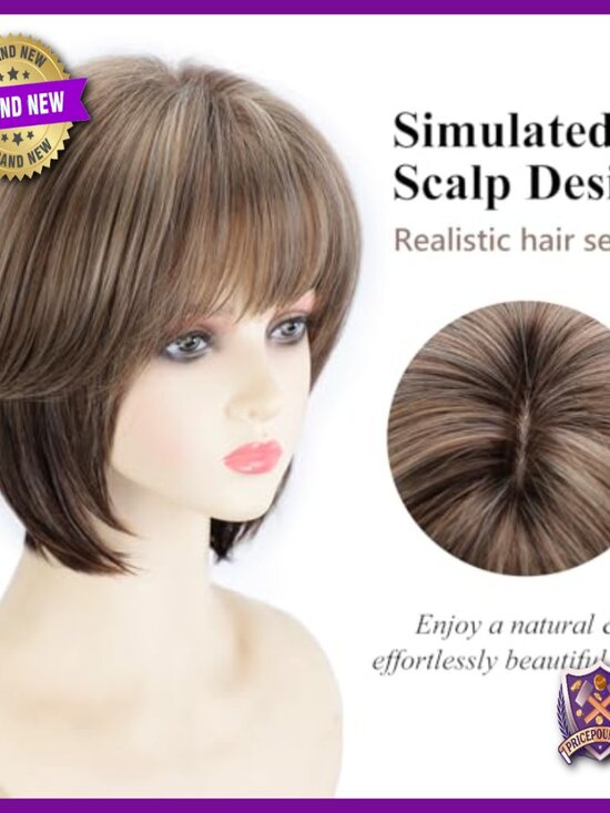 Short Pixie Bob Wig Lace Front Synthetic Heat Resistant Daily Wear